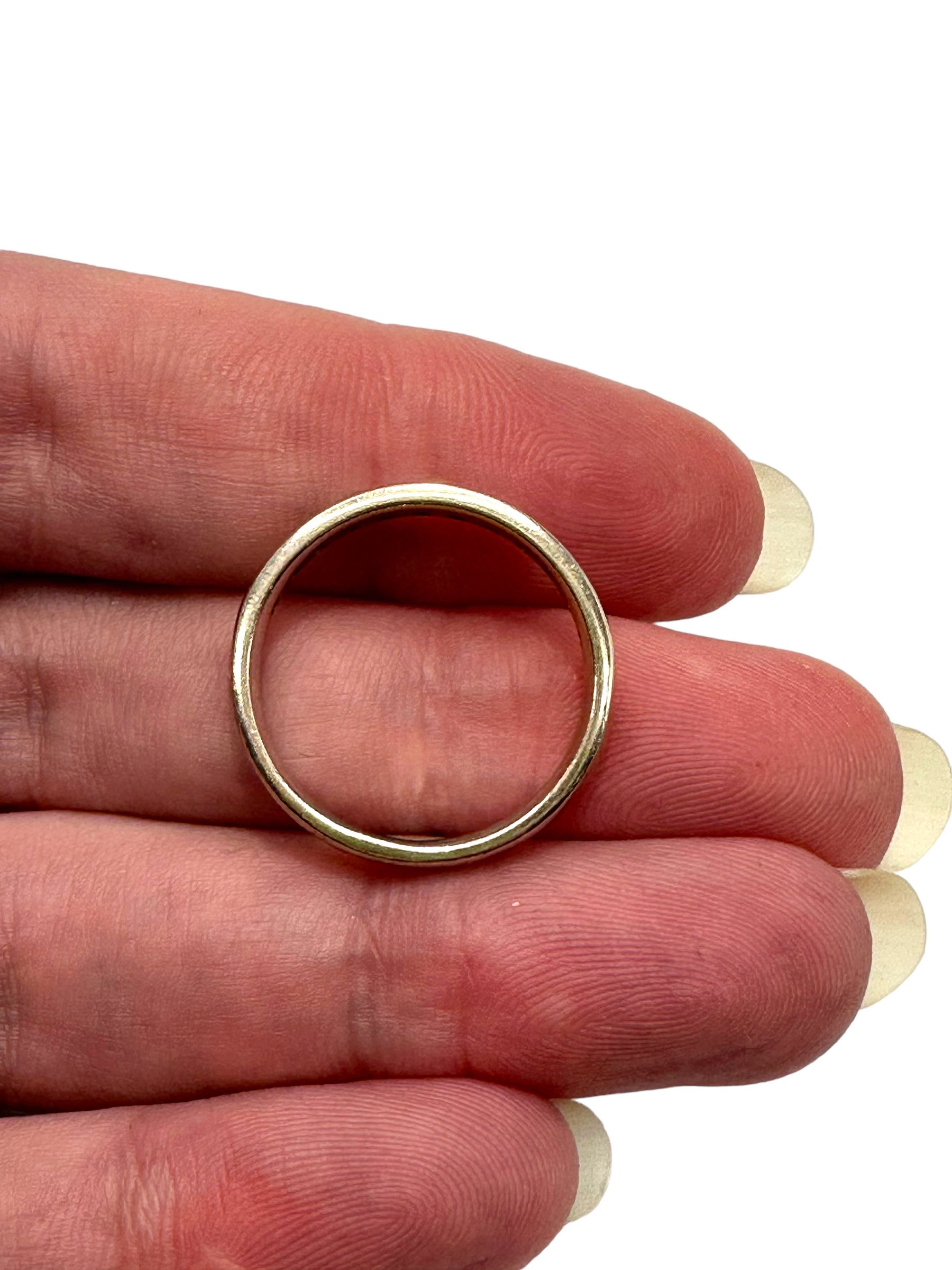 14k White Gold Diamond Stacker Band Ring