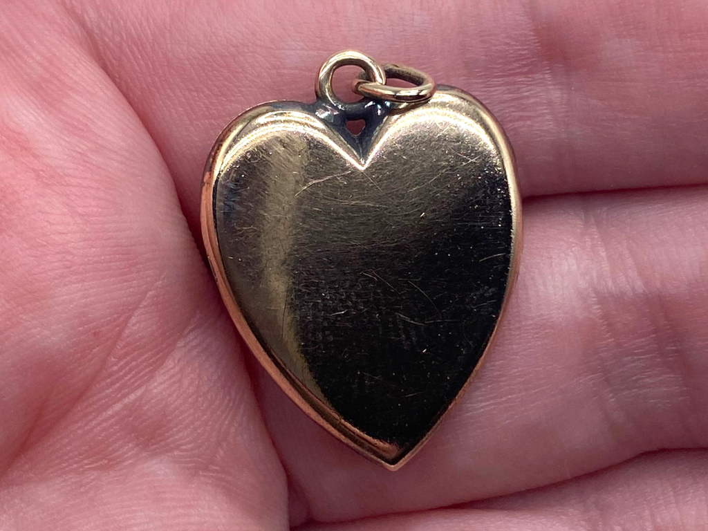 14k Victorian Diamond Heart Locket