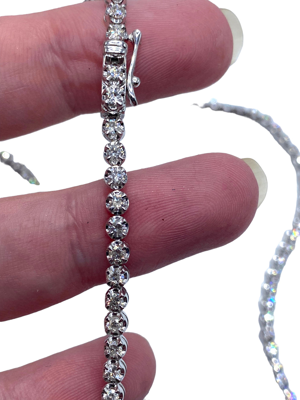 18k Opera Length Diamond Tennis Necklace