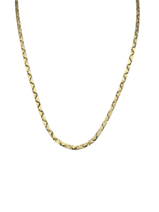 14k Flat Triangle Link Necklace