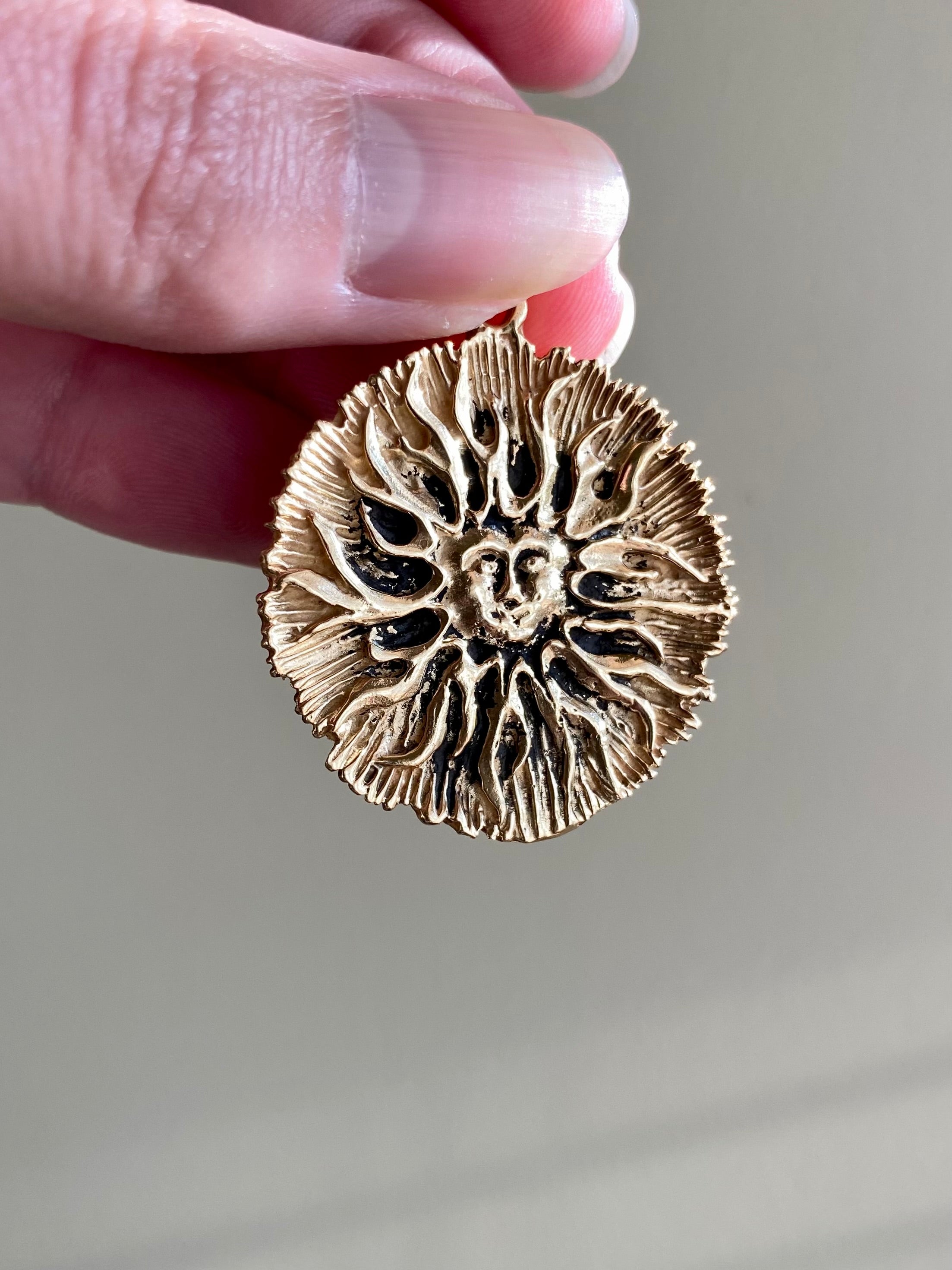 14k Sun Pendant