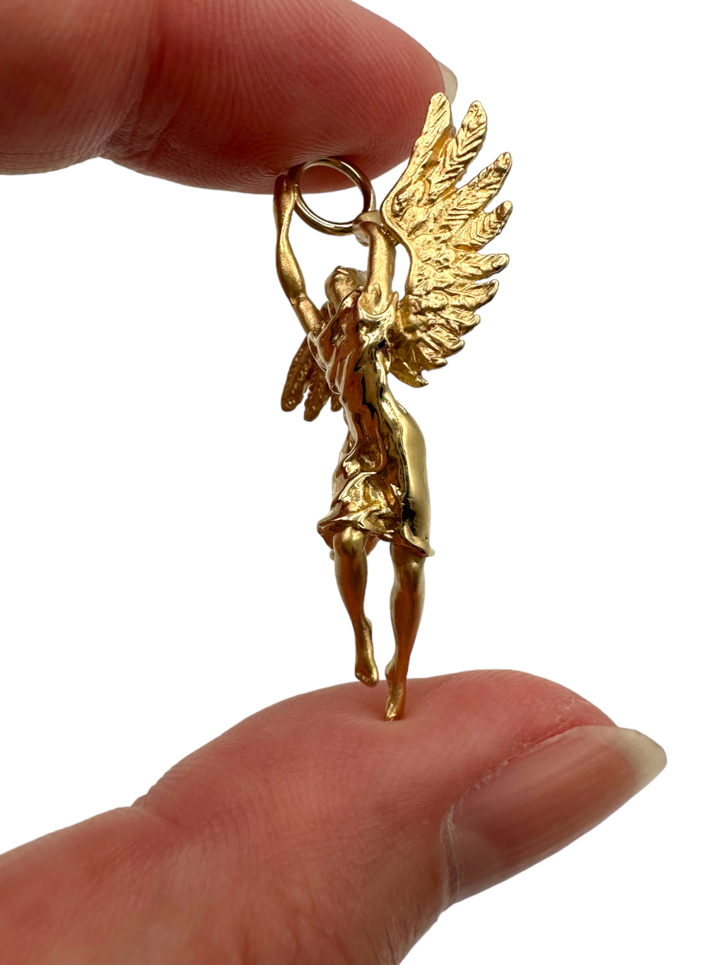14k Large Angel Pendant