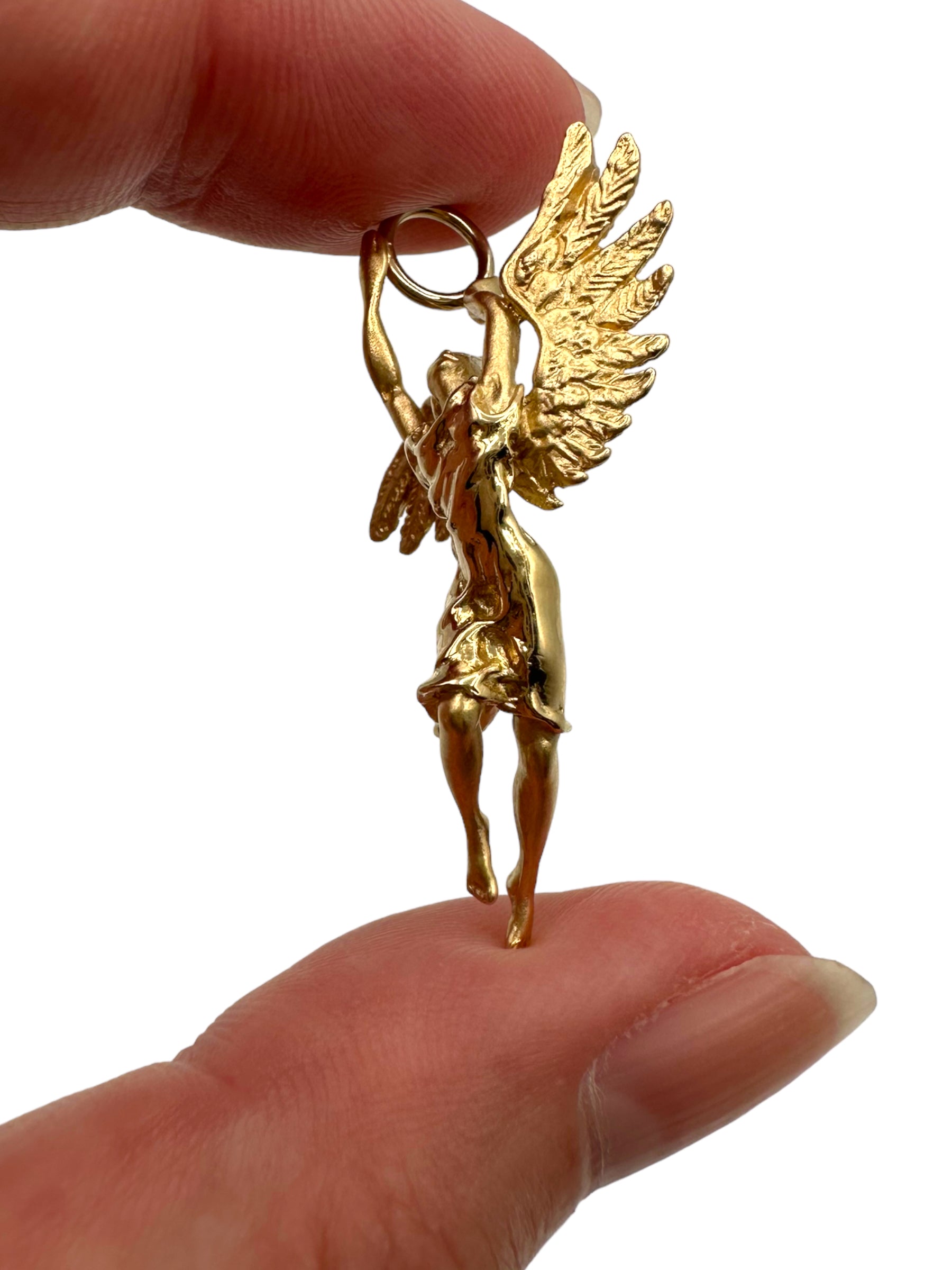 14k Large Angel Pendant