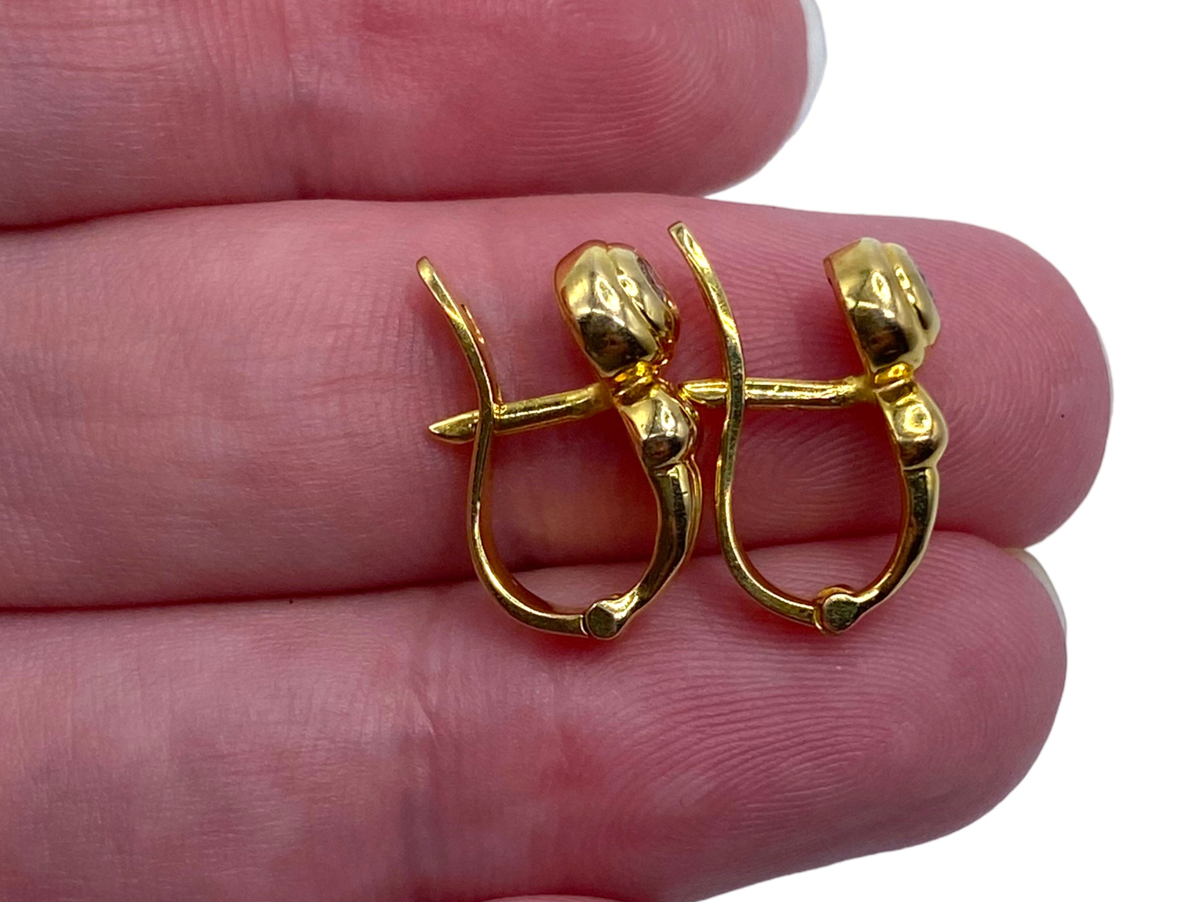 14k Diamond Leverback Earrings
