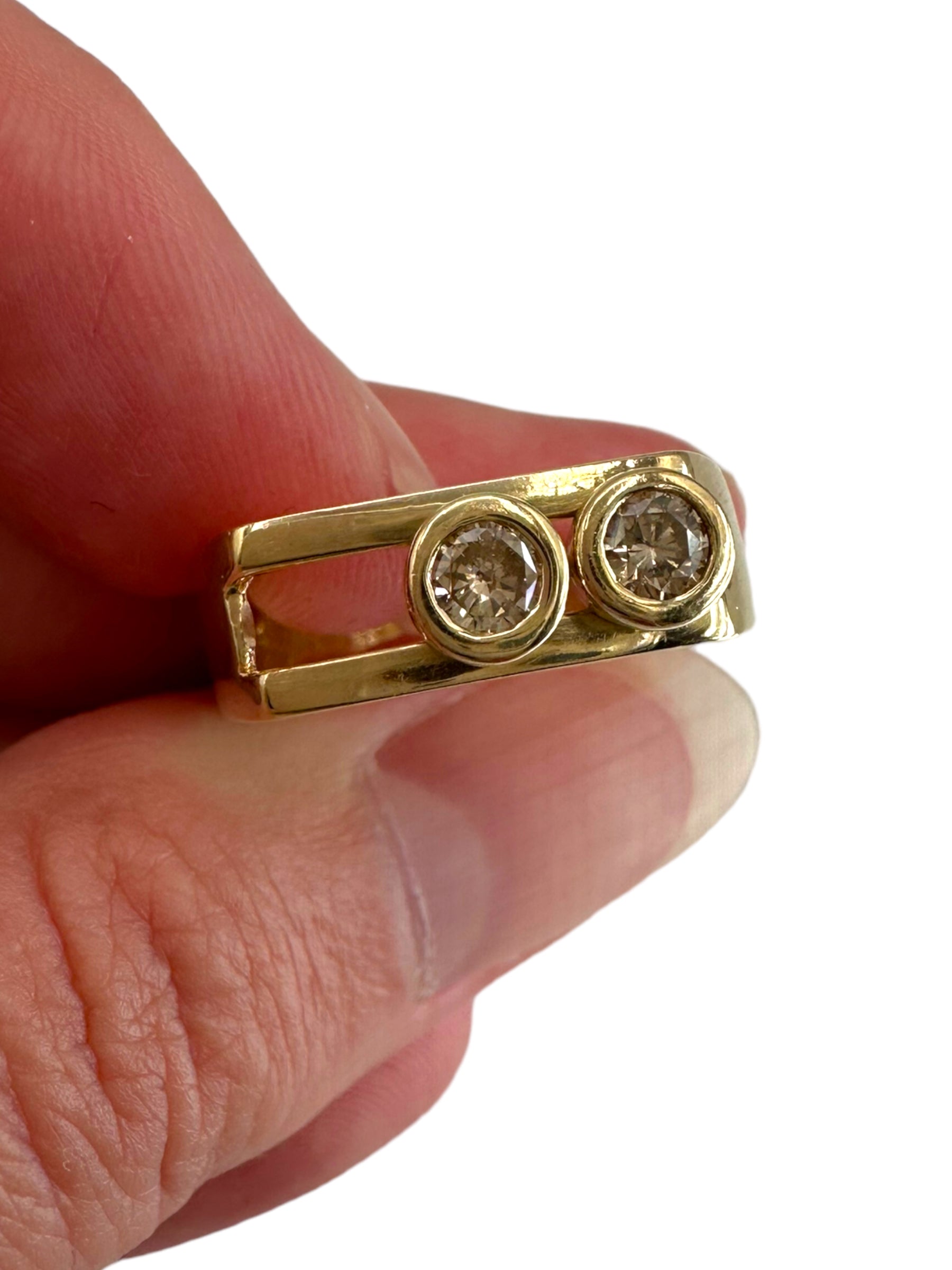 14k Diamond Slider Ring