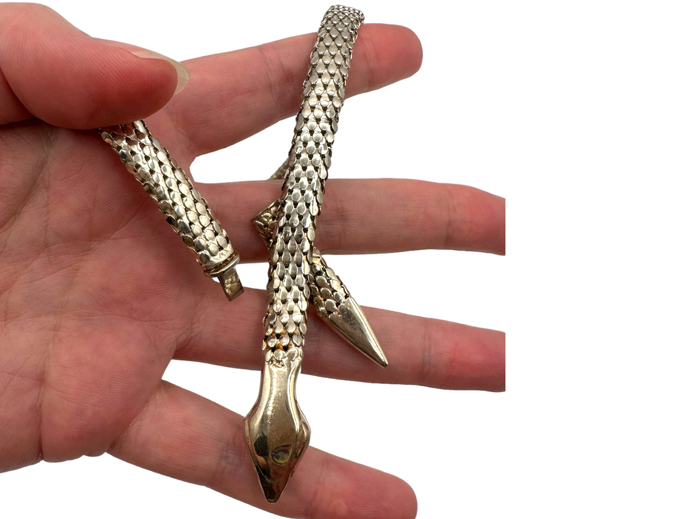 Sterling Silver Snake Necklace