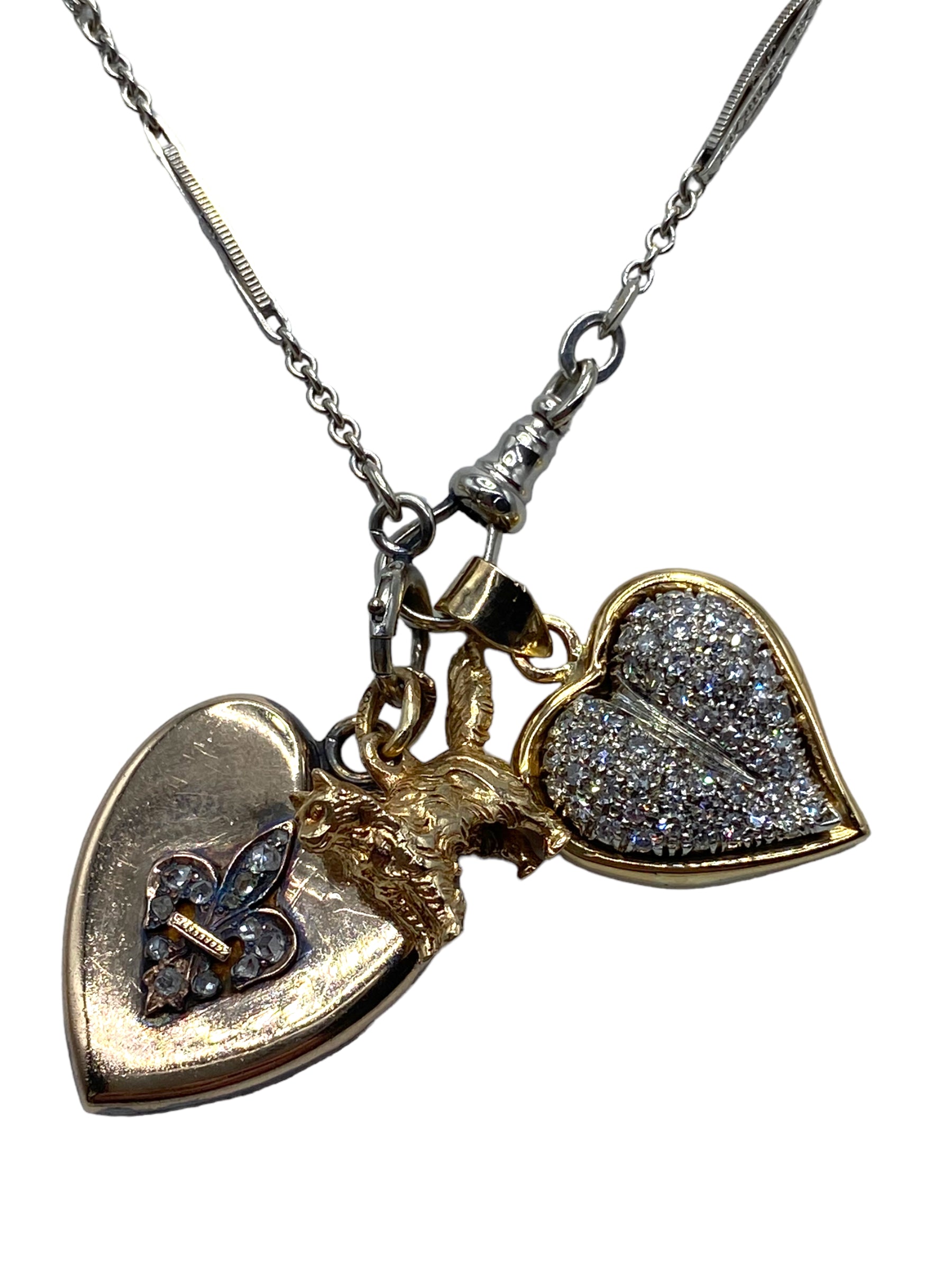 14k White Gold Watch Chain