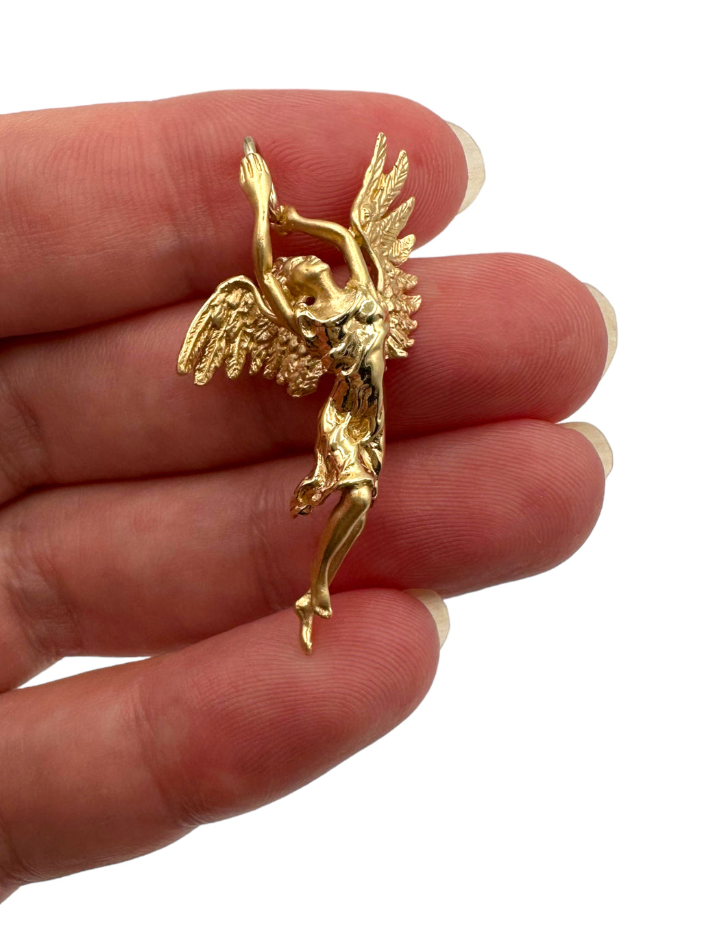 14k Large Angel Pendant
