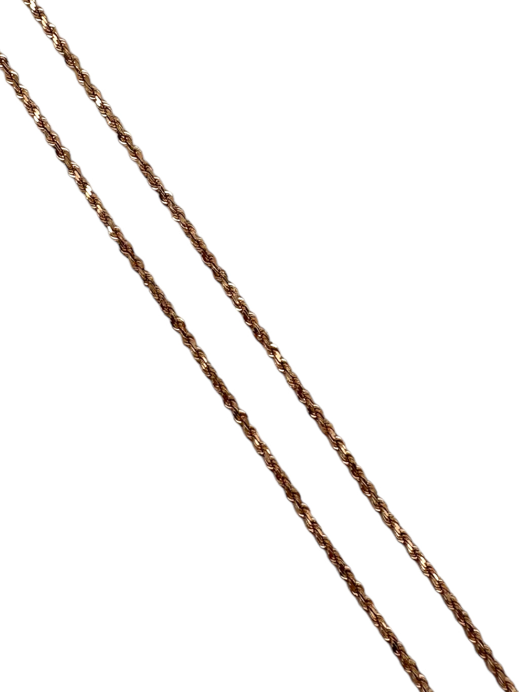 14k Rose Gold Rope Chain Necklace