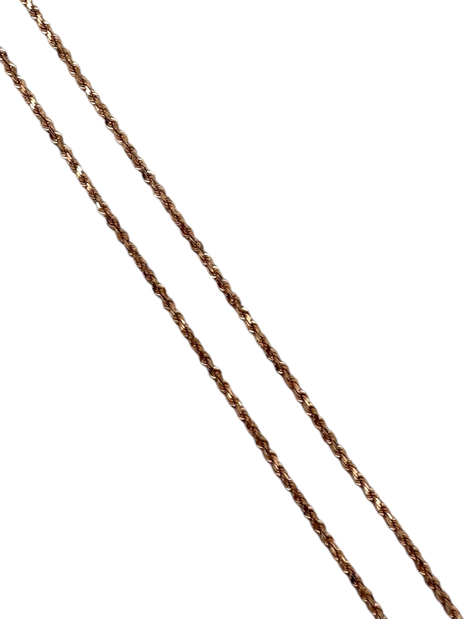 14k Rose Gold Rope Chain Necklace