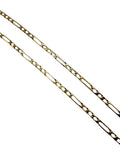 14k Squared Figaro Chain Necklace