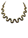 14k Crescent Link Necklace