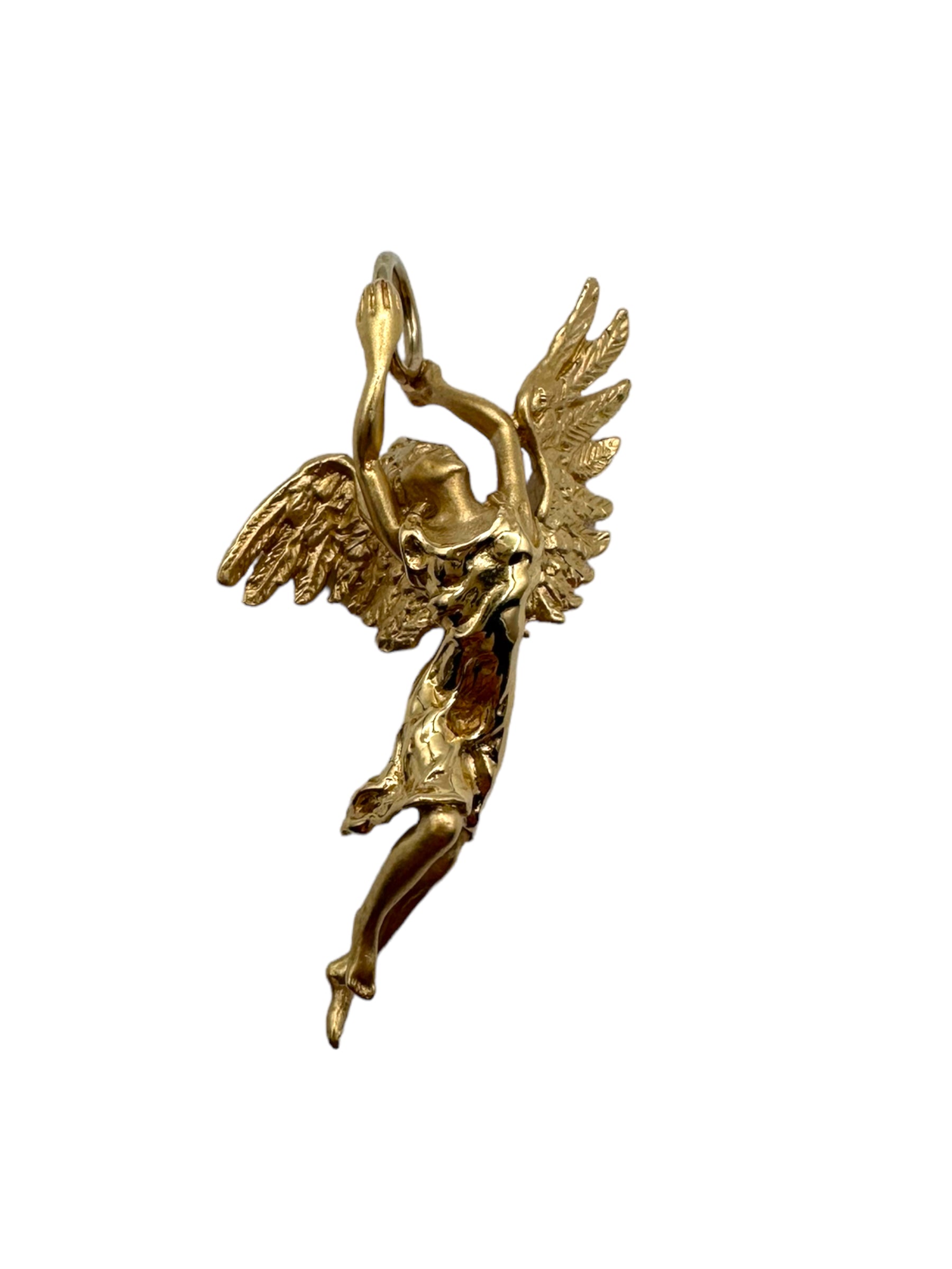 14k Large Angel Pendant