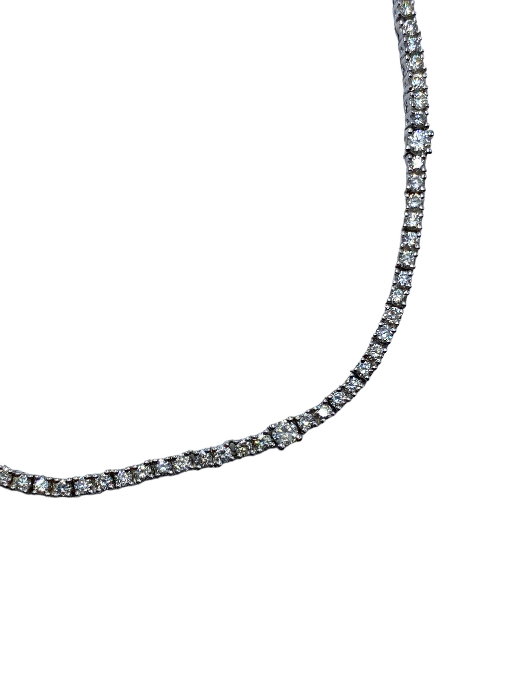 18k White Gold Diamond Tennis Necklace