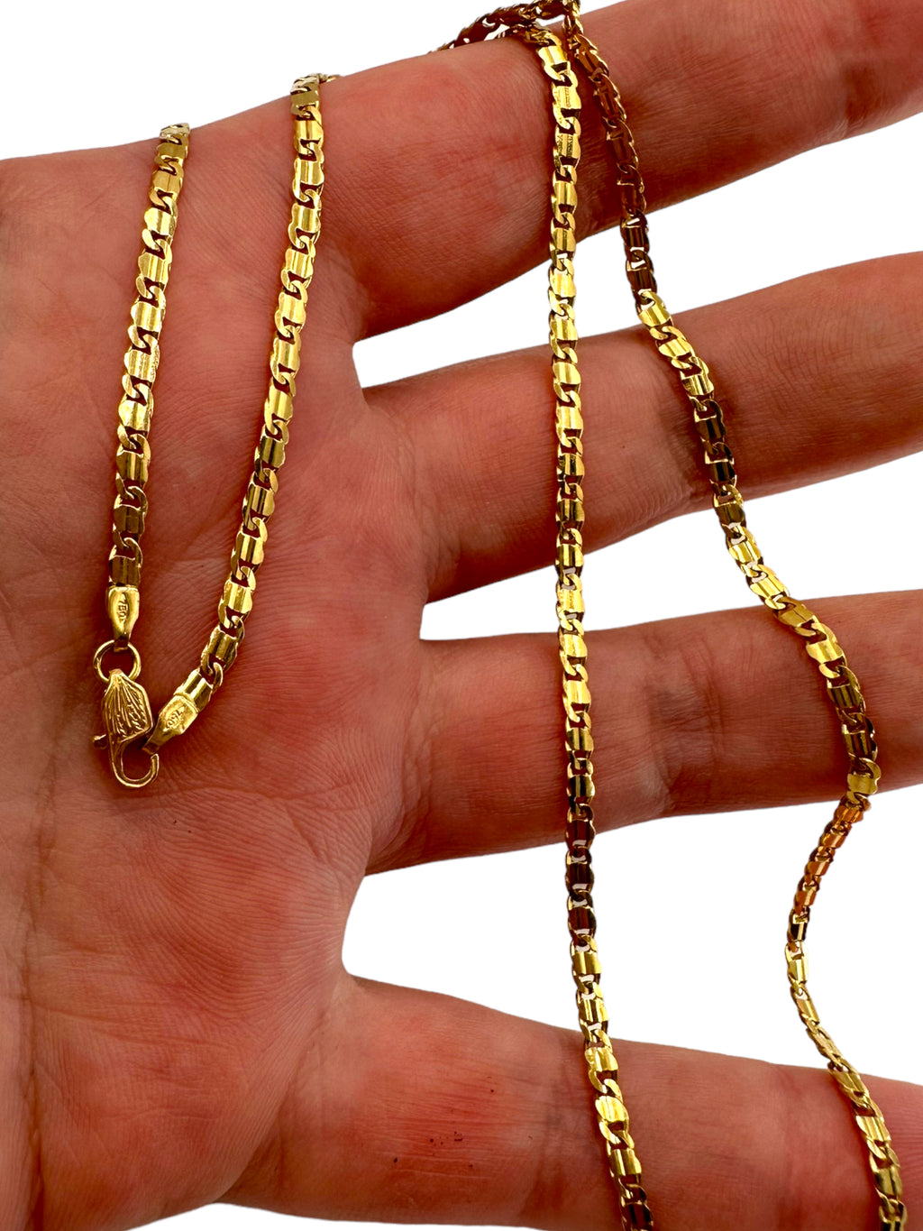 18k Small Anchor Link Chain Necklace