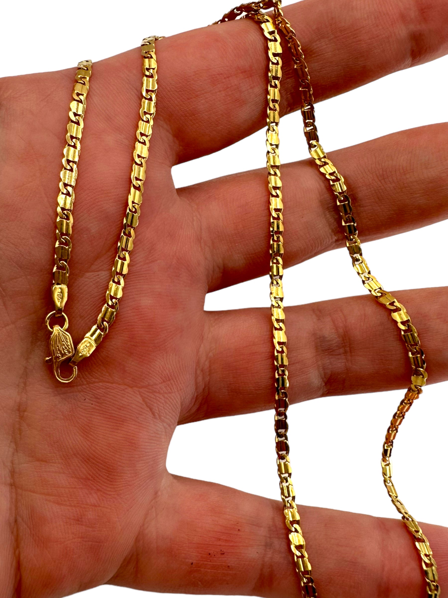 18k Small Anchor Link Chain Necklace
