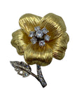 18k Hammerman Bros Flower Brooch