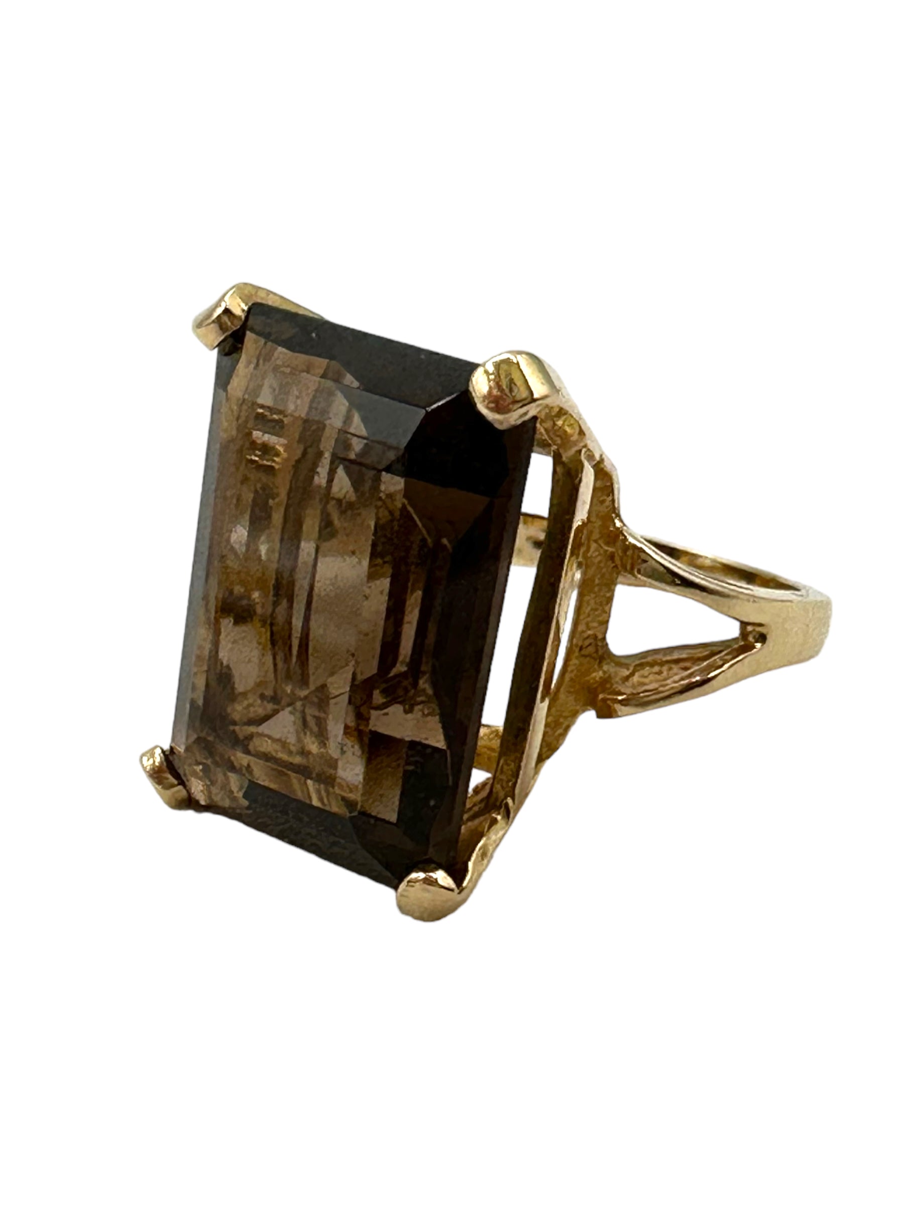 14k Smoky Quartz Ring