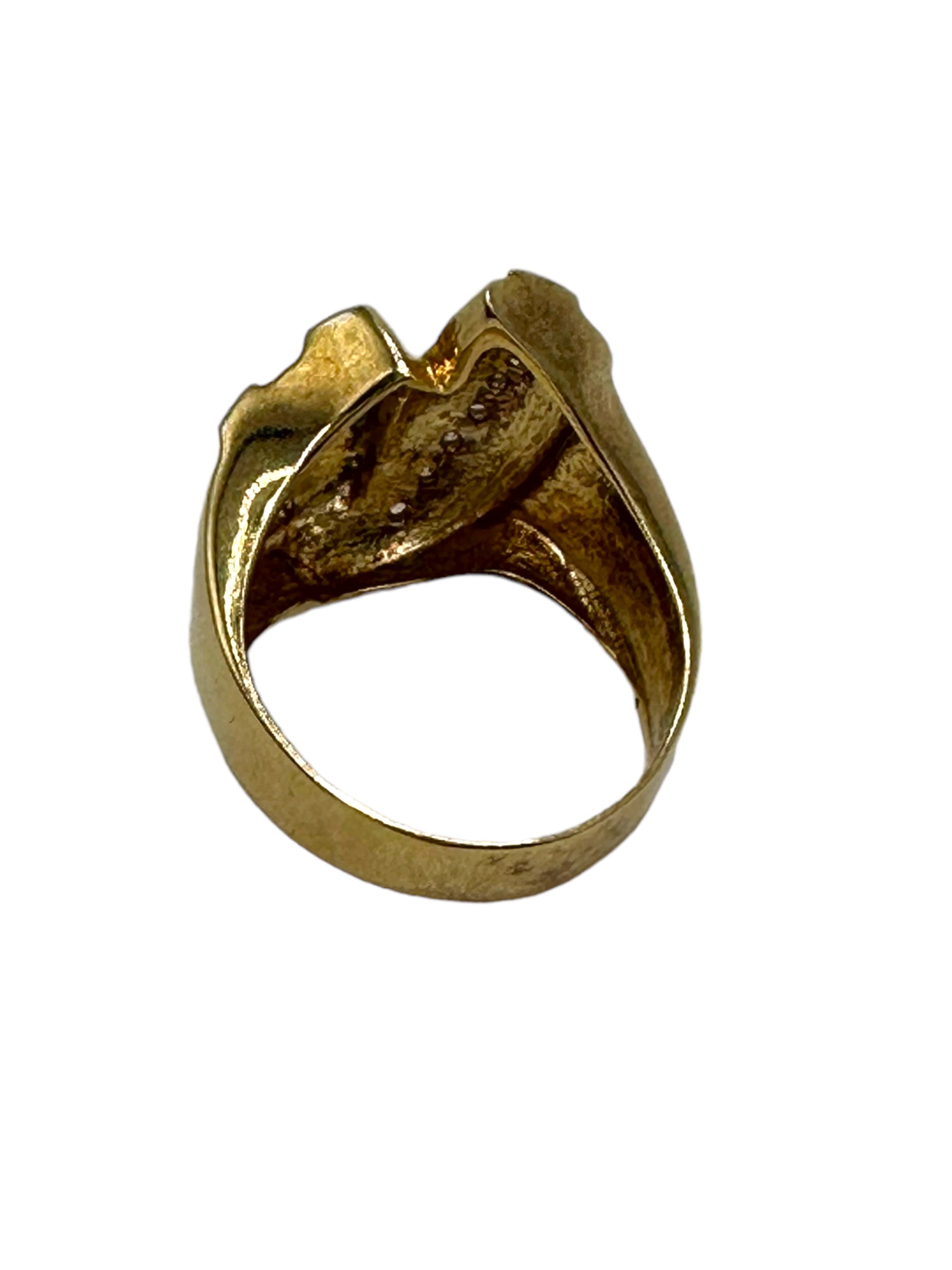 14k Diamond Wave Ring