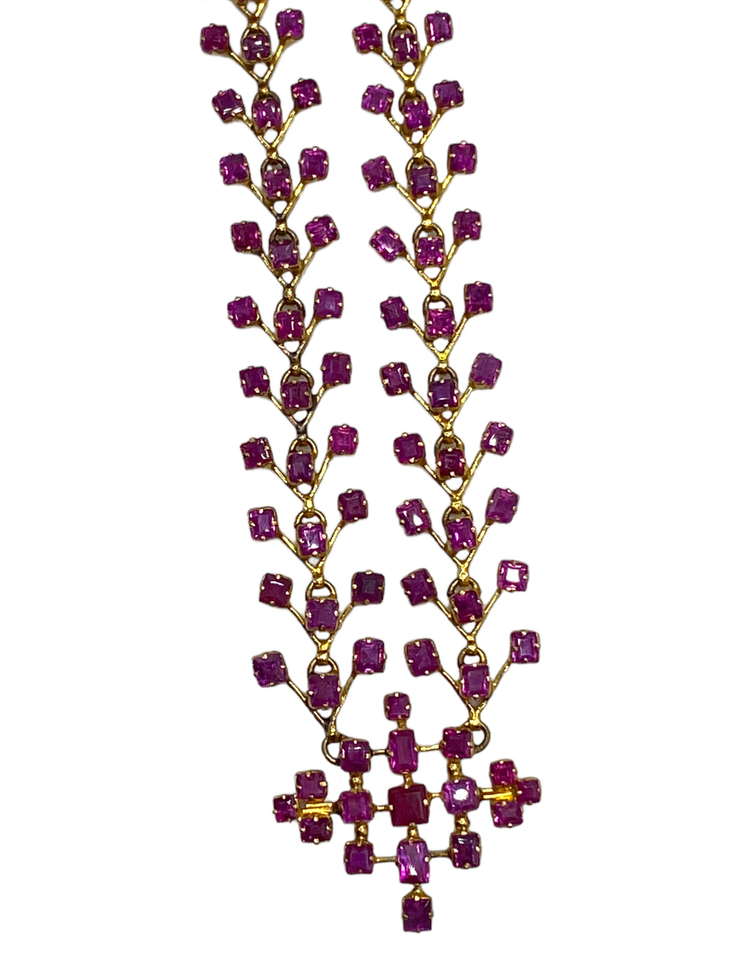 21k Ruby Geometric Necklace
