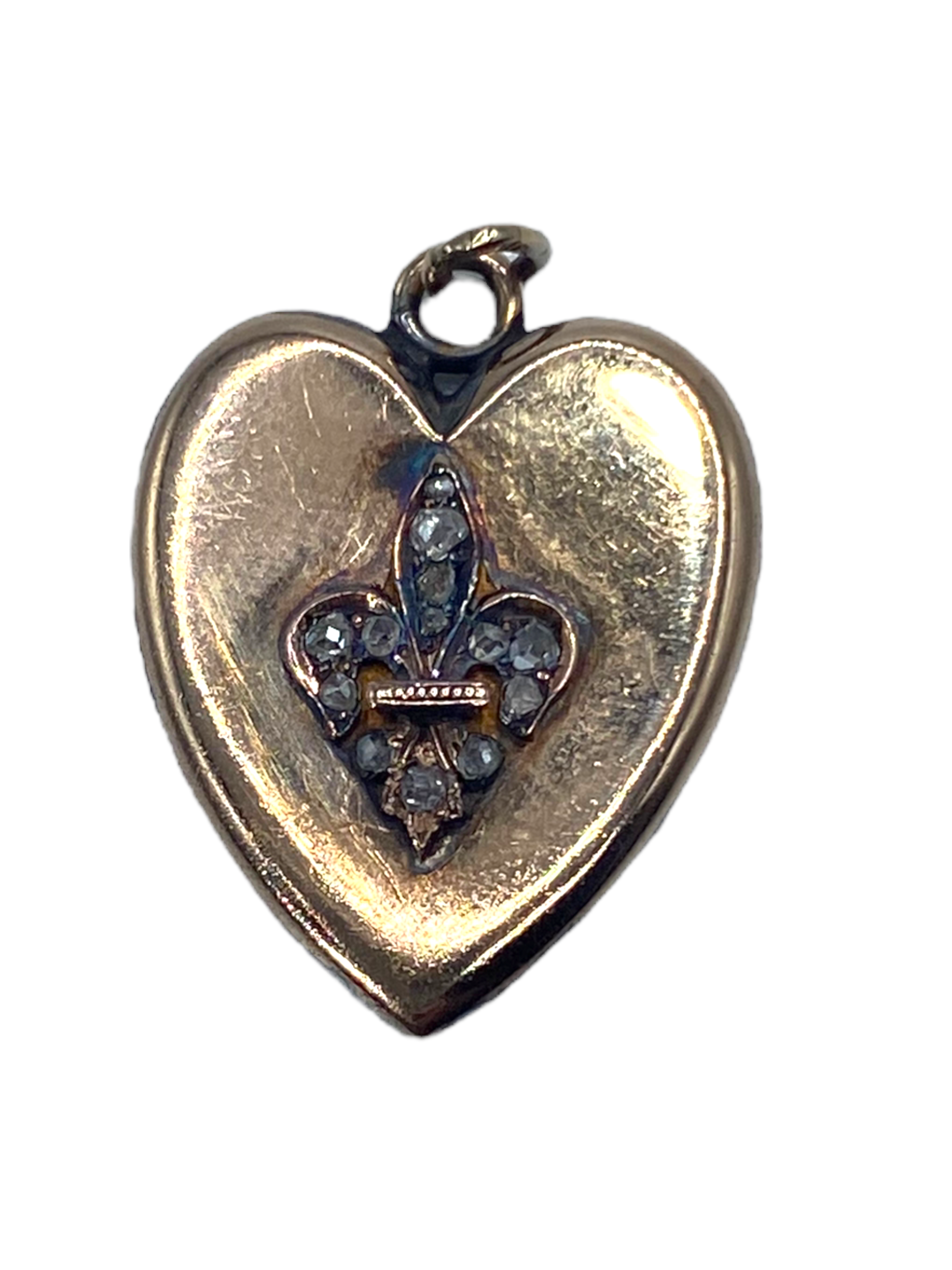 14k Victorian Diamond Heart Locket