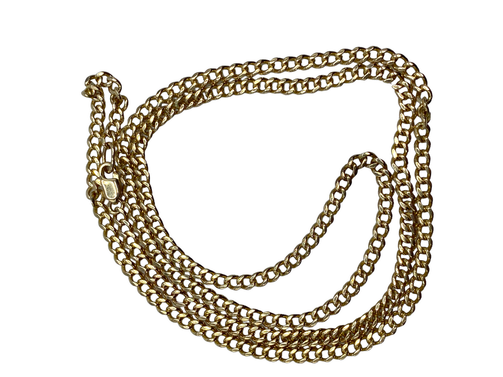 14k Flat Curb Chain Necklace