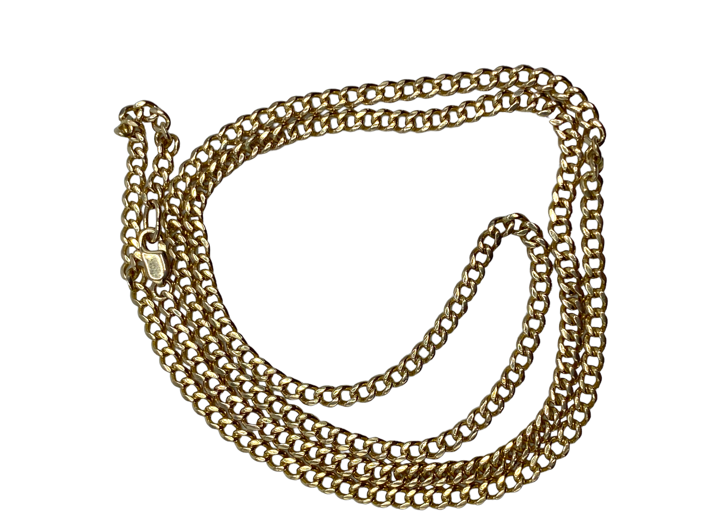 14k Flat Curb Chain Necklace