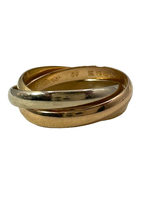 18k Cartier Tri-tone Rolling Ring