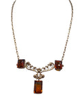 14k Rosy Gold Citrine Necklace