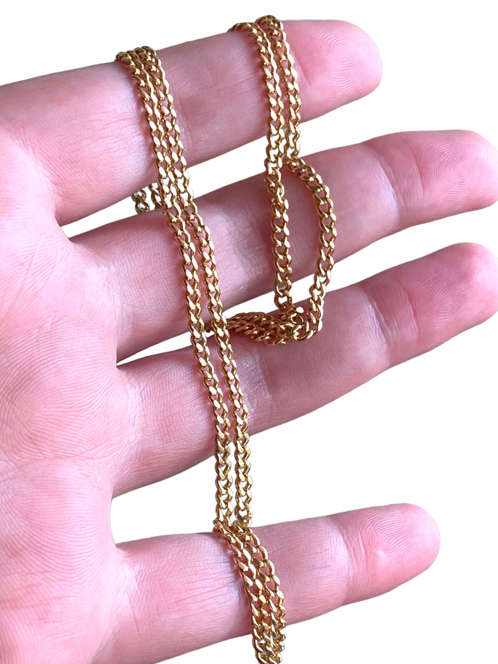 14k Flat Curb Chain Necklace