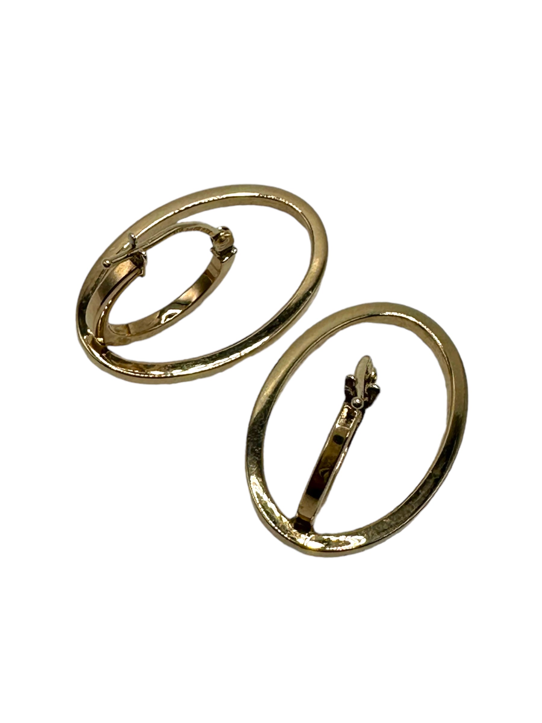 14k Saturn Hoop Earrings by Milor