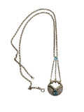 14k Zircon Diamond Lavalier Necklace