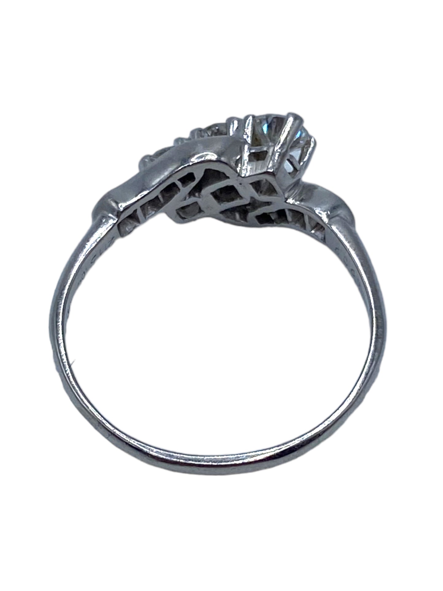 Platinum 3-Diamond Ring