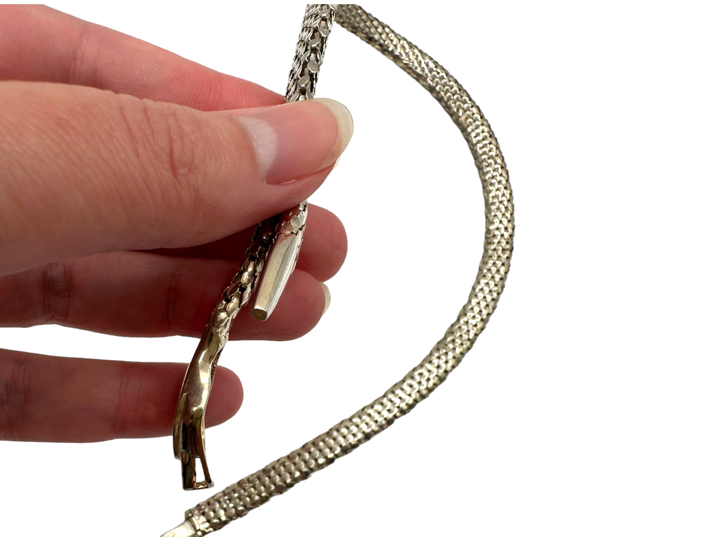 Sterling Silver Snake Necklace