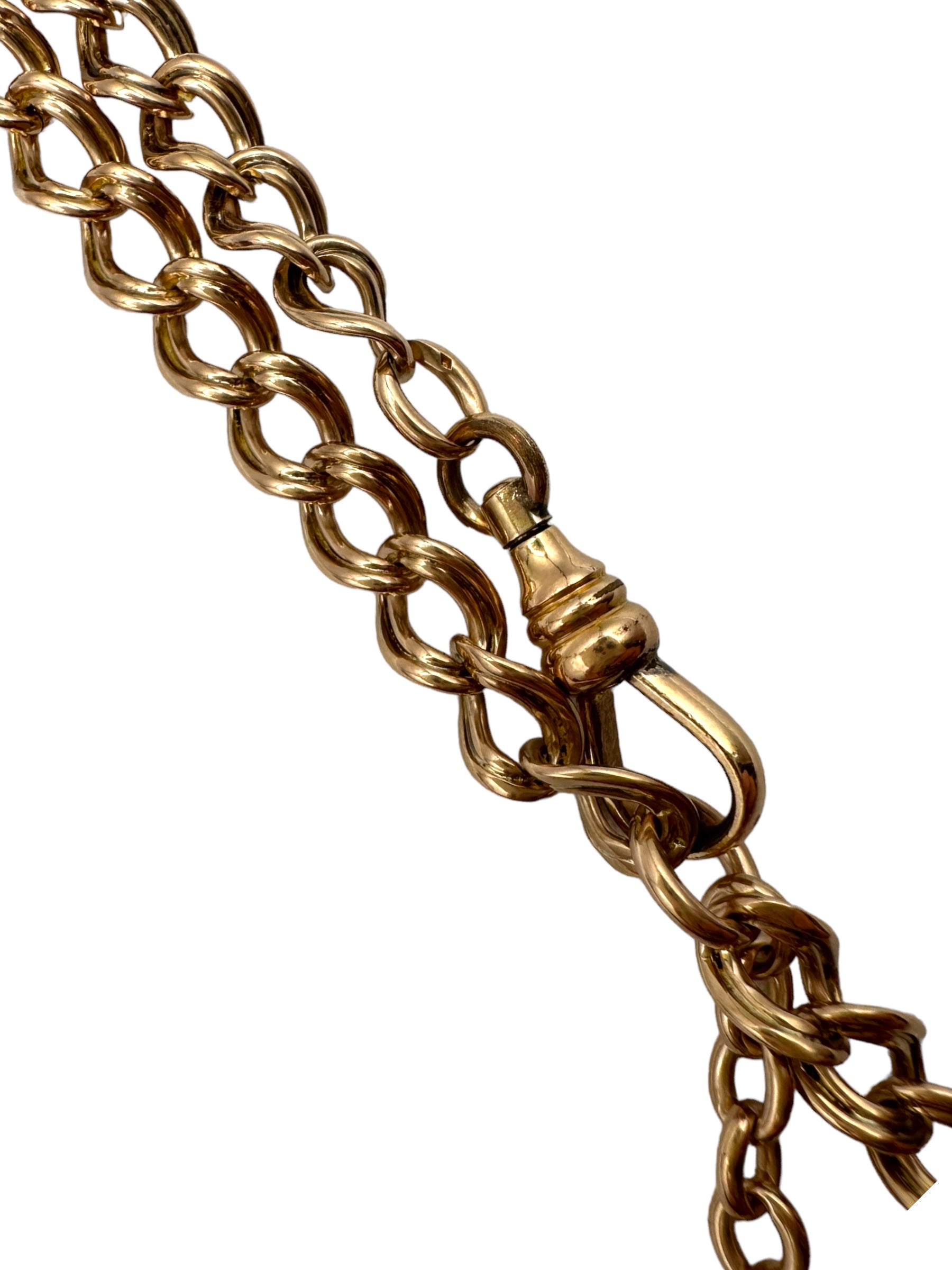 10k Watch Chain Diamond Fob Locket