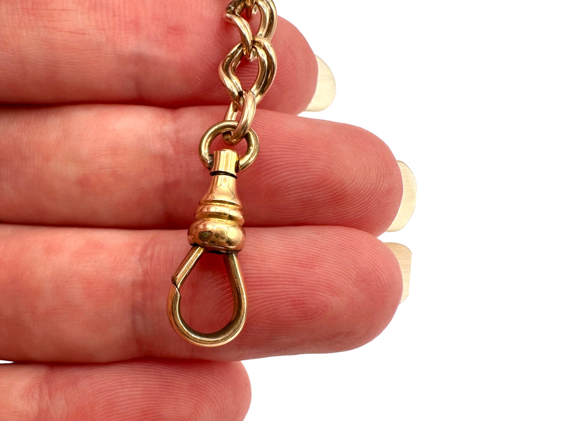 10k Watch Chain Diamond Fob Locket