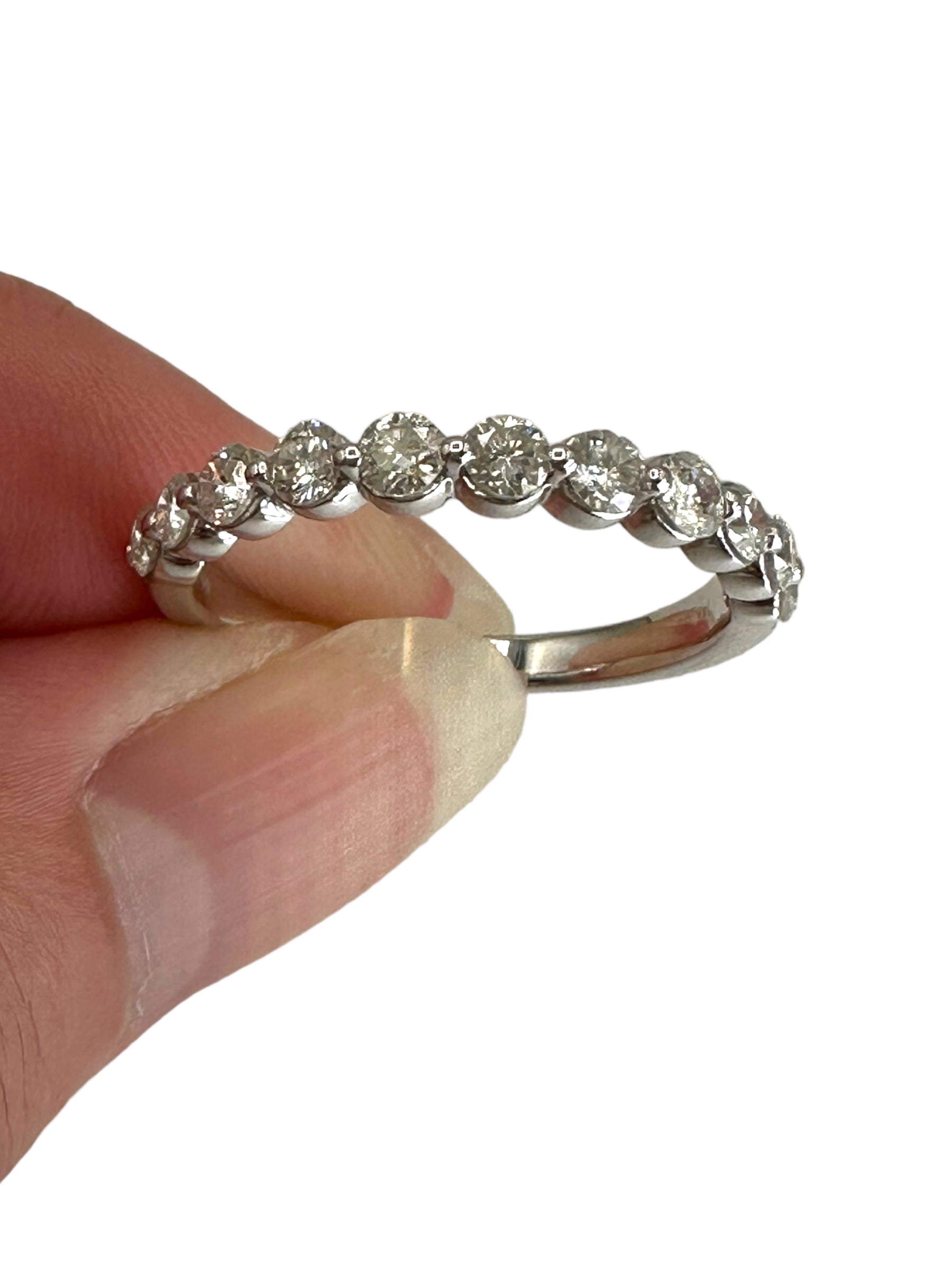 14k Diamond Stacker Band