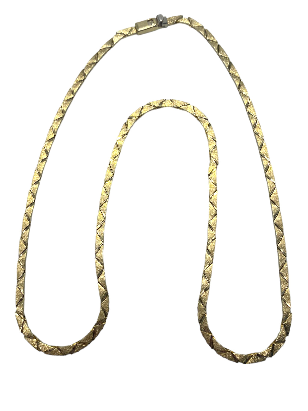 14k Flat Triangle Link Necklace