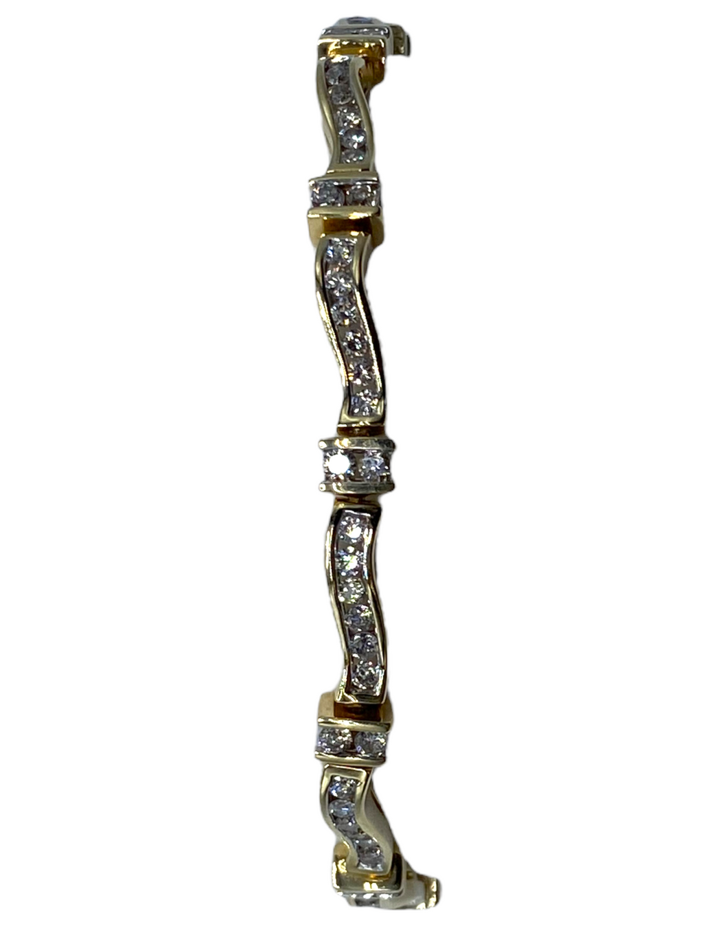 14k Diamond Wavy Bracelet