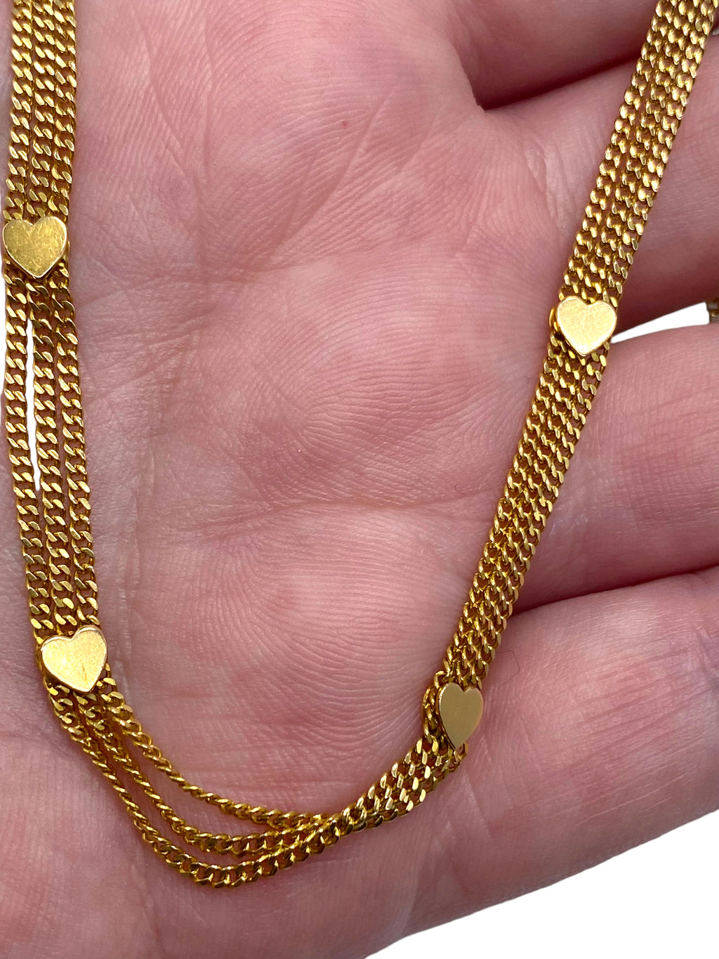 22k Heart Station Necklace