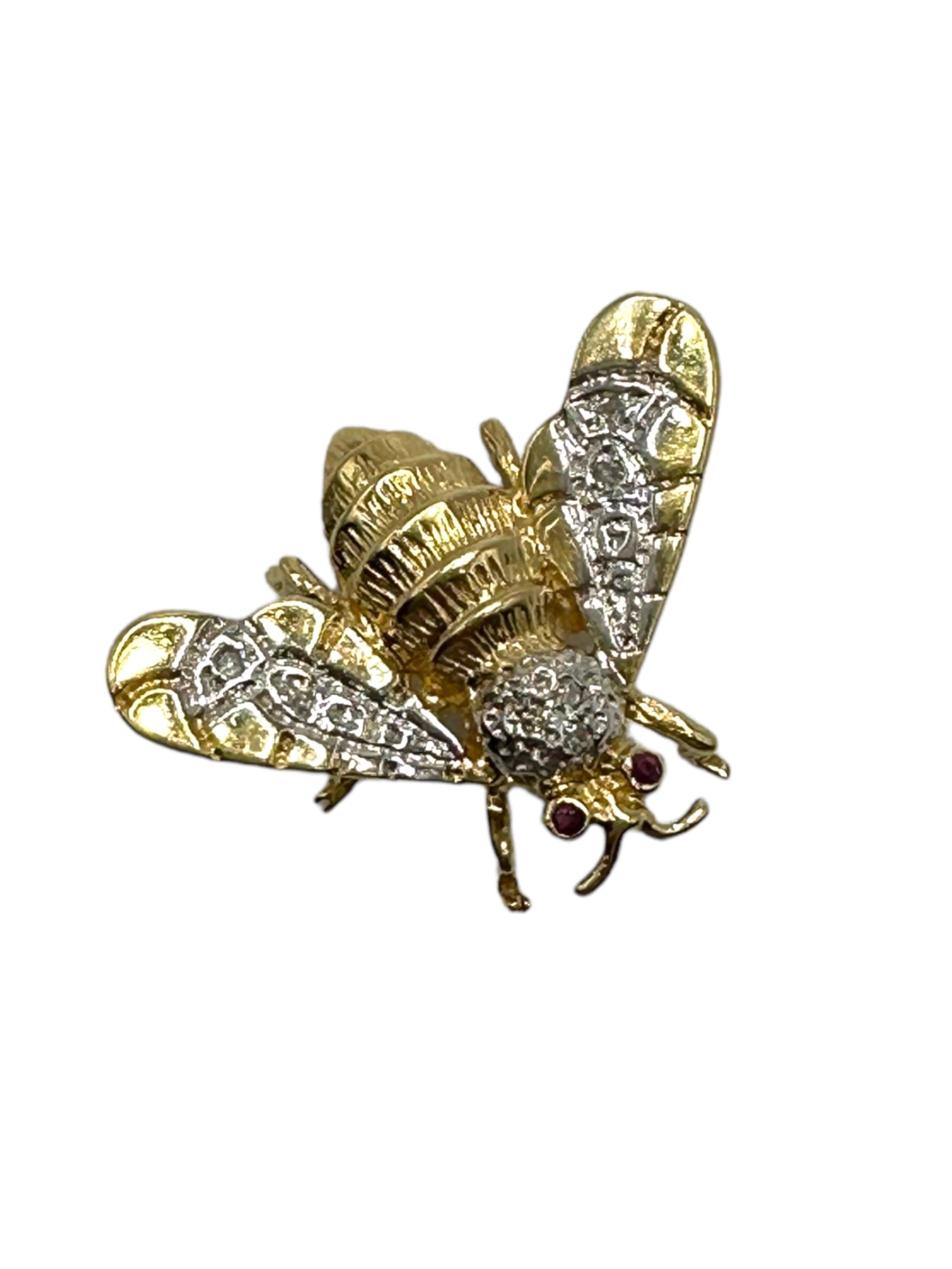 14k Diamond Large Bee Pin