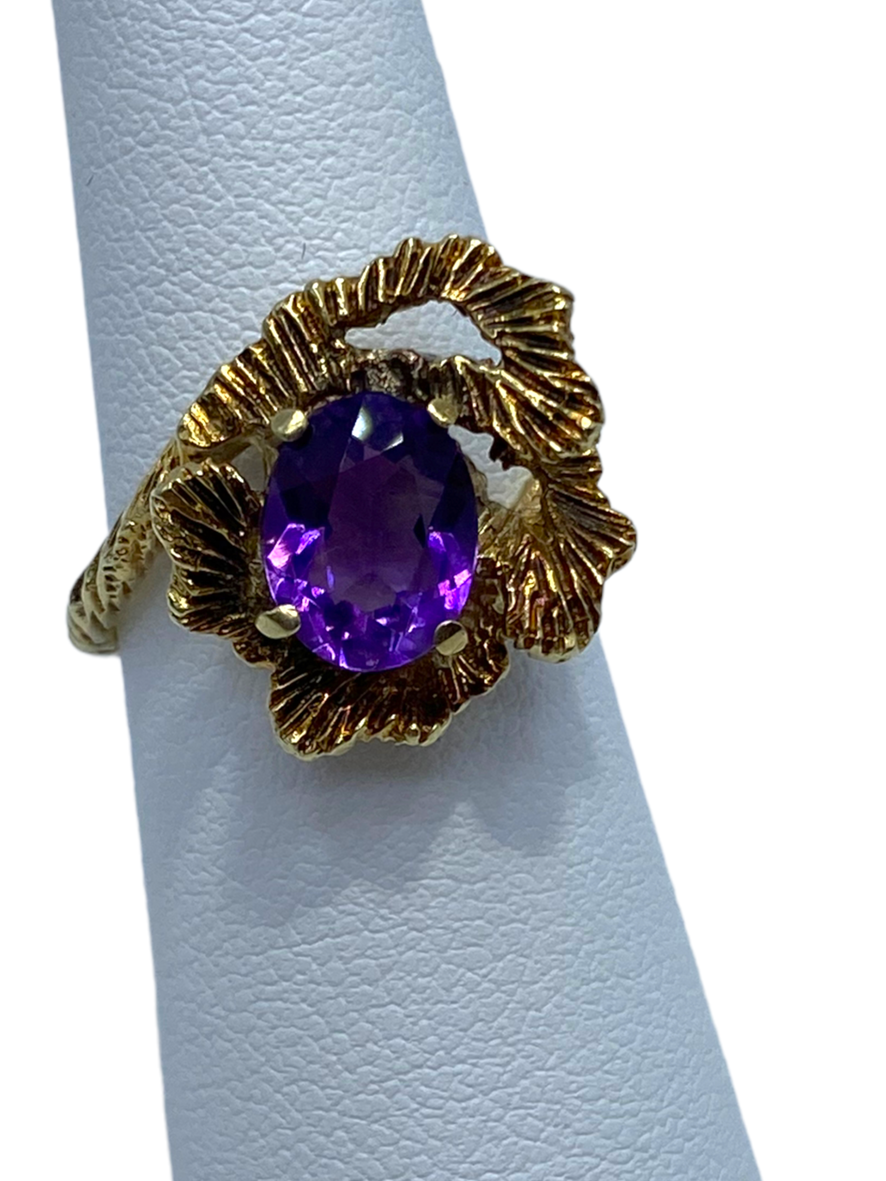 14k Organic Amethyst Ring