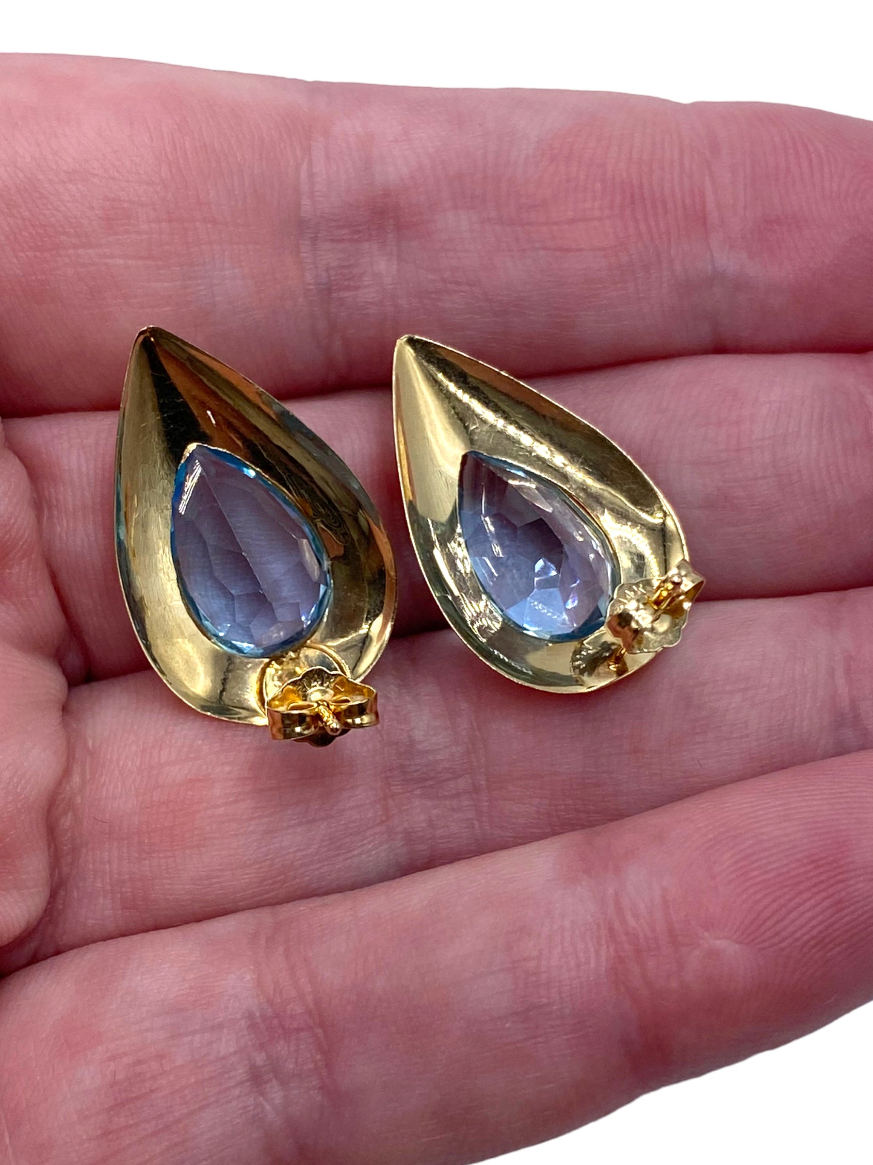 14k Topaz Earrings