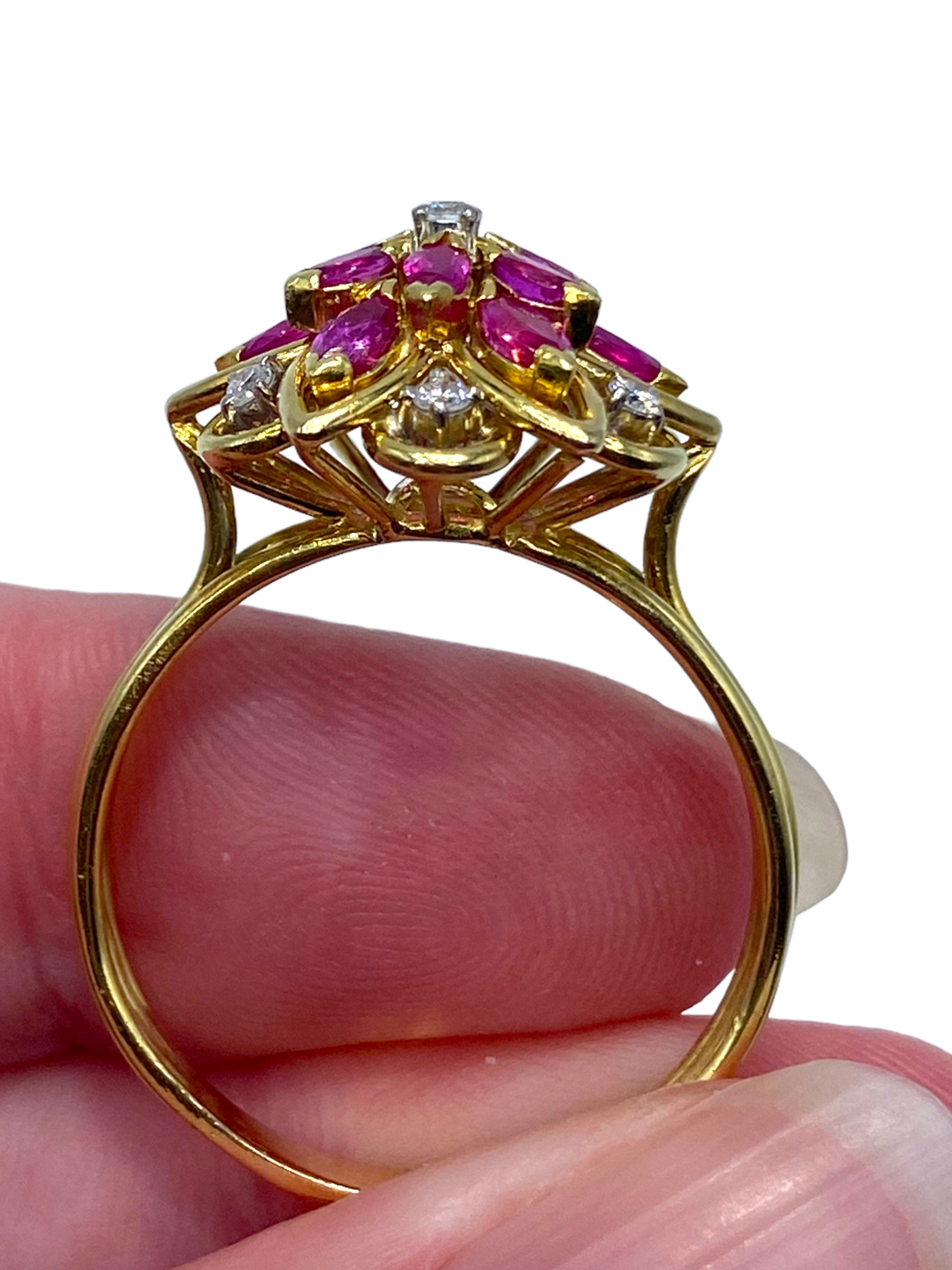 18k Ruby and Diamond Ring