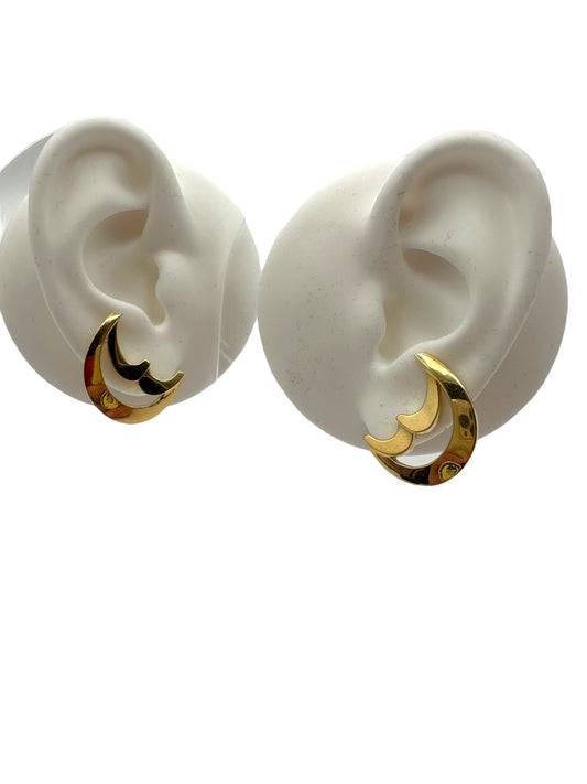 18k Tiffany Crescent Moon Earrings