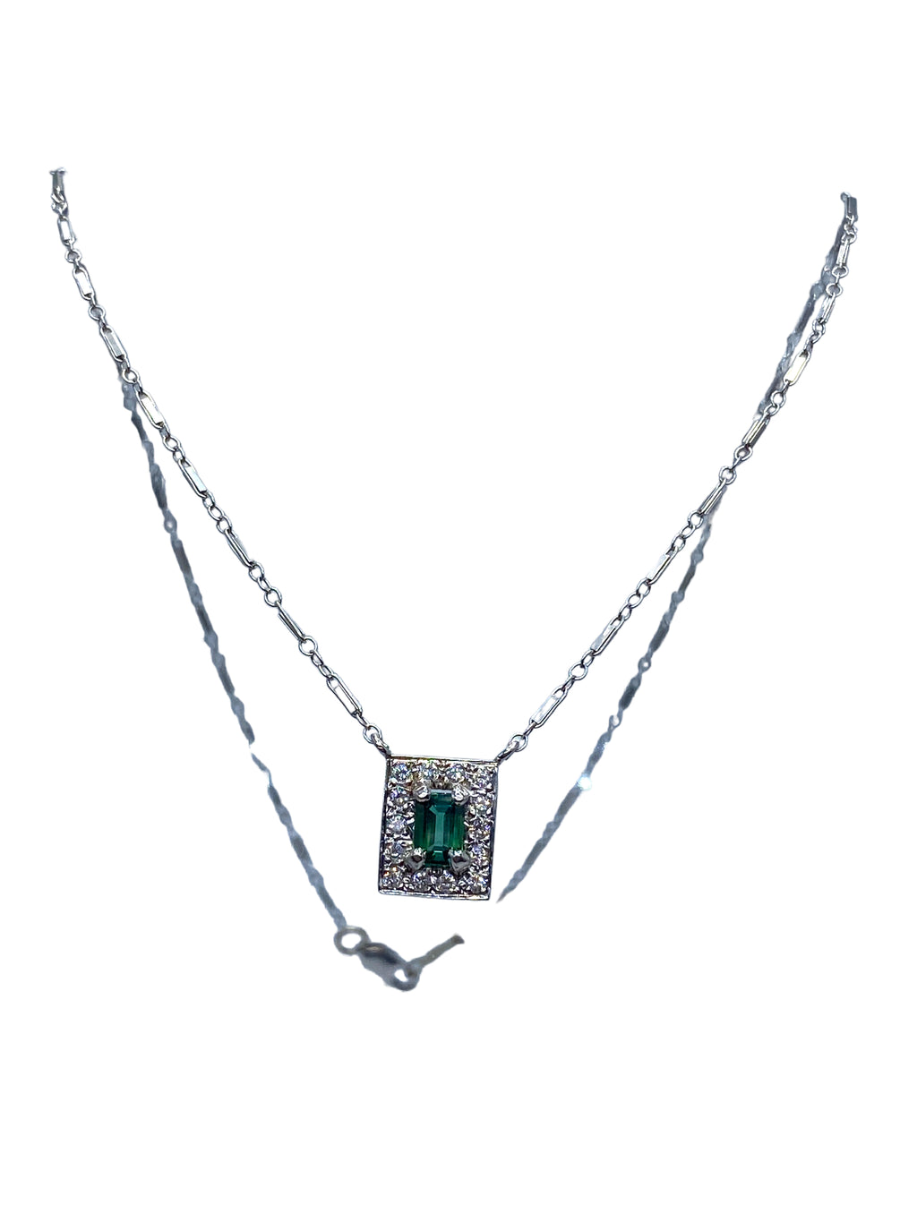 14k Tourmaline Diamond Necklace