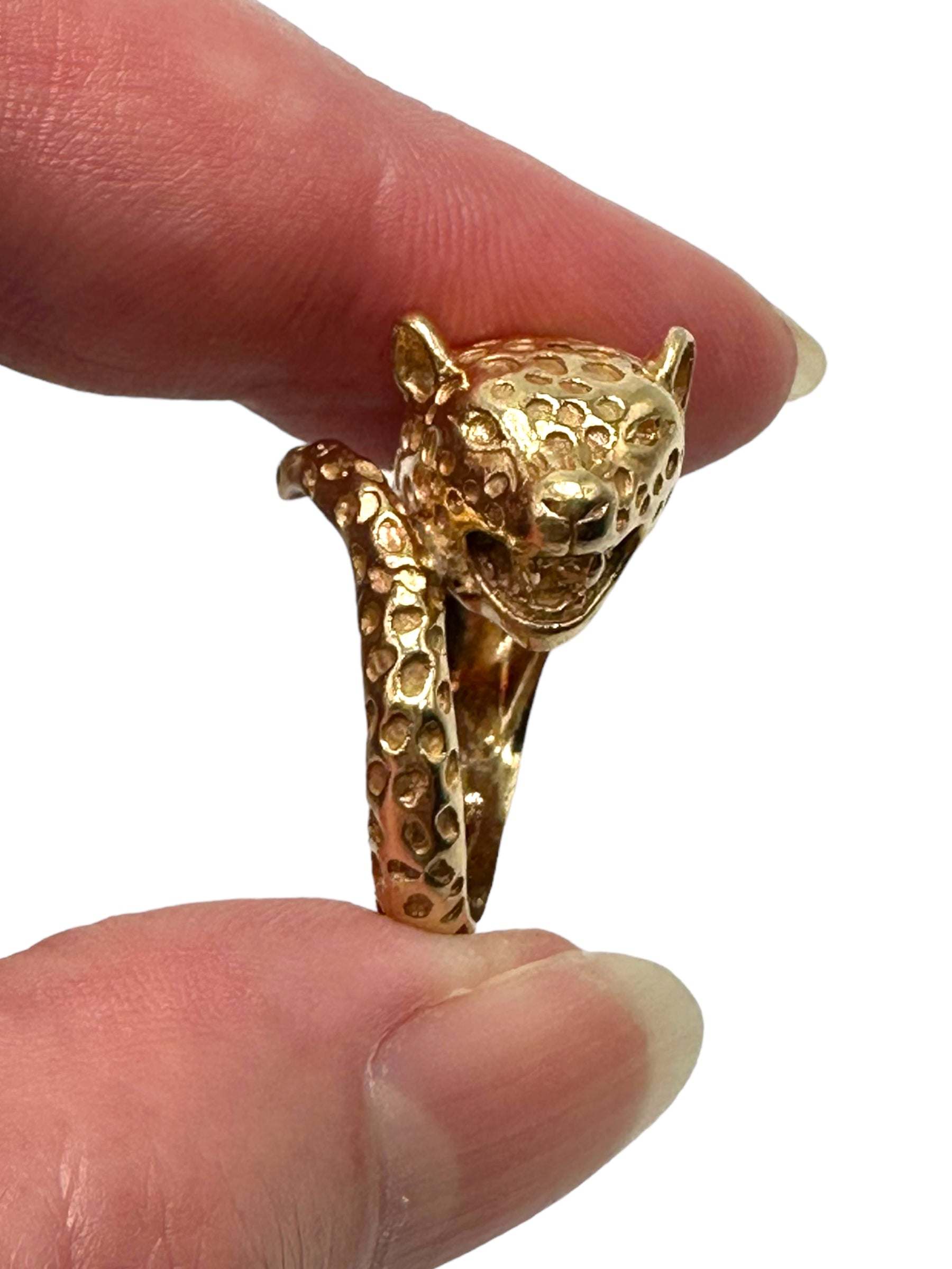 14k Leopard Wrap Ring