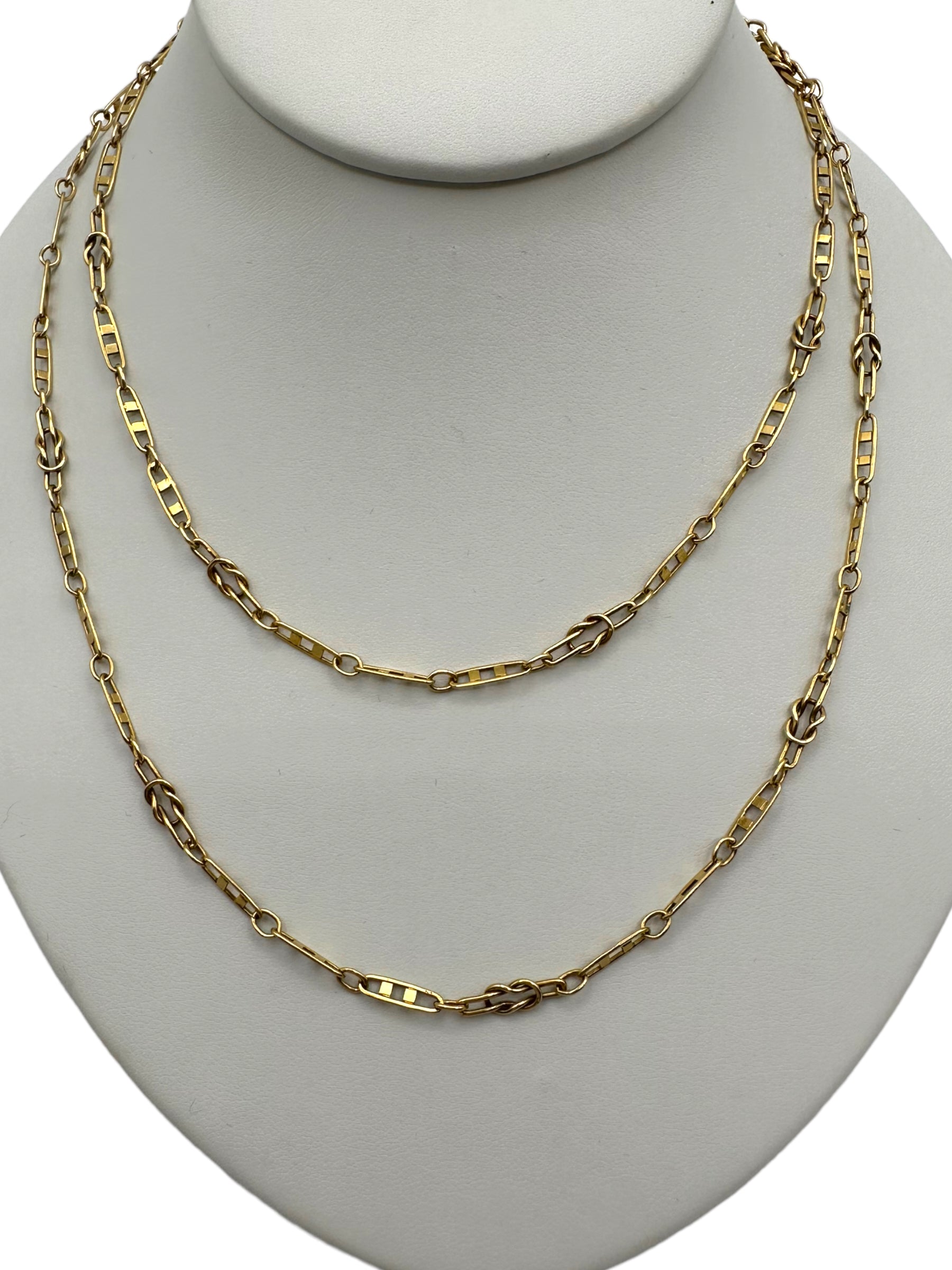 18k Fancy Link Necklace