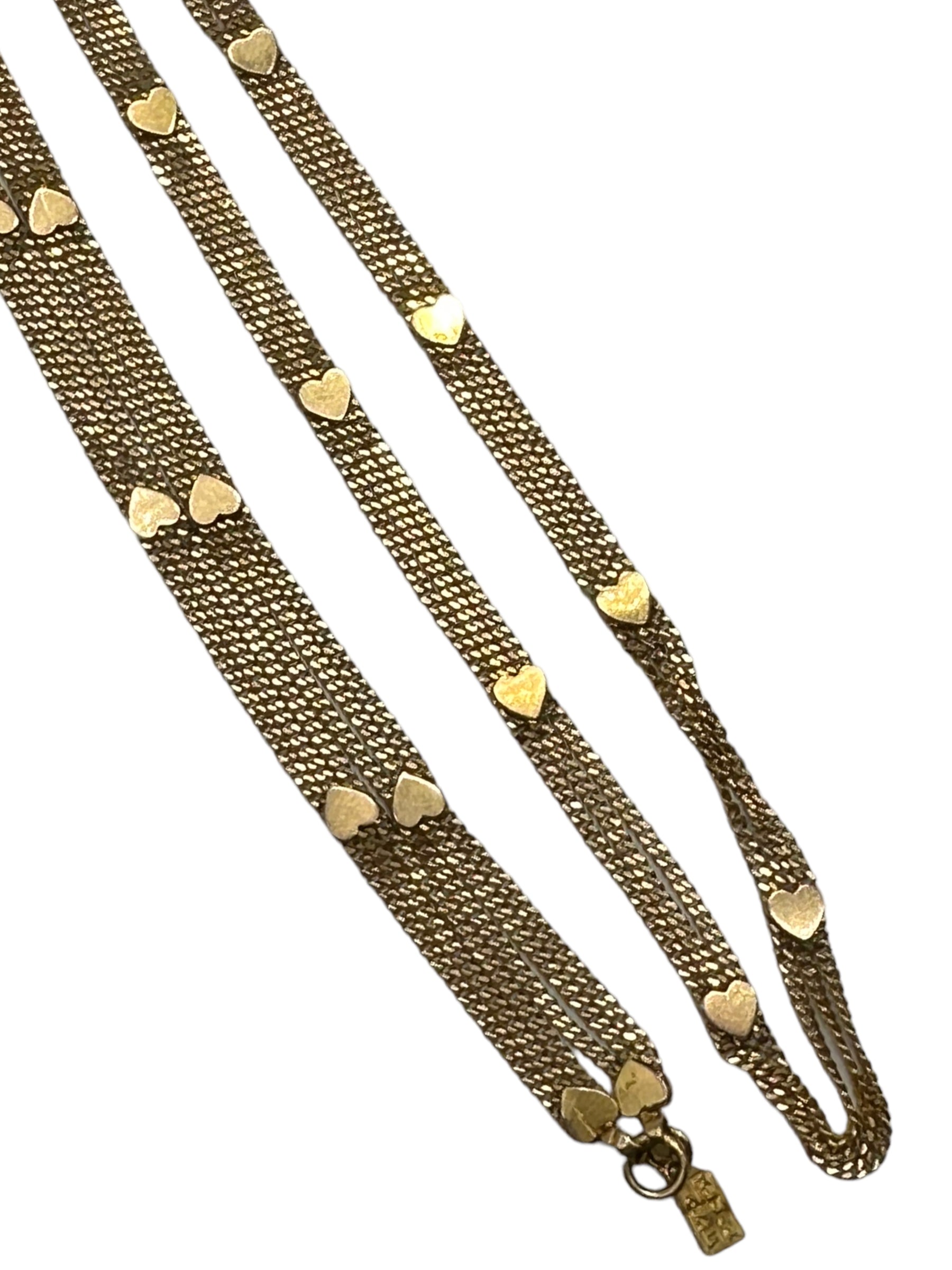 22k Heart Station Necklace