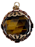 14k Rosy Gold Tigers Eye Pendant